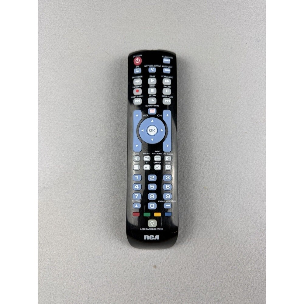 RCA RCRN04GR 4-Device Universal Remote Control Backlit Glossy Black Tested